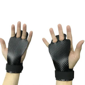 Empuñaduras de mano de levantamiento de pesas de gimnasia de 2 agujeros de piel de vaca transpirable de alta calidad para entrenador de dominadas - Product Image 2