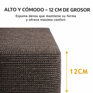 Ensemble de 4 coussins de palettes d'extérieur en tissu durable 120x80 + 120x50 cm pour canapé de jardin, 12 cm d'épaisseur, housse amovible, mobilier de patio - Product Image 4
