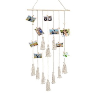 Macramé Vintage colgante de pared planta granja Chic pelo arco Clip titular colgante foto exhibición organizador ecológico tamaño personalizado - Product Image 5