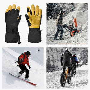 Guantes de esquí de cuero cómodos de alta calidad para invierno Venta al por mayor Guantes de esquí para uso en exteriores - Product Image 5