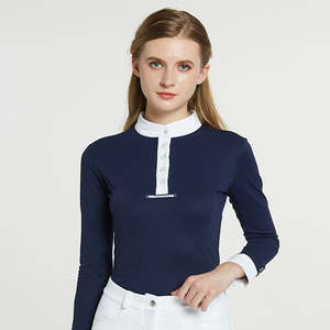 Camisa Ecuestre para Mujer, Manga Larga, Ajuste Cómodo, Ropa Personalizada, Venta al por Mayor, Camiseta Interior para Montar a Caballo - Product Image 1