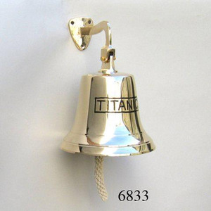 Cloche de navire en laiton nautique de qualité antique plaine polie cadeau personnalisé et artisanat fournisseurs de cloches de navire nautique Inde - Product Image 3