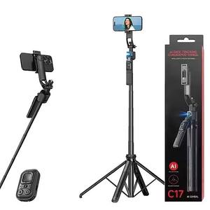 Estabilizador de Gimbal con Seguimiento Facial por IA C17, Trípode Plegable de <span class=keywords><strong>360</strong></span> <span class=keywords><strong>Grados</strong></span> y Palo Selfie con Control Remoto para Cámaras Digitales y Vlogs - Product Image 1