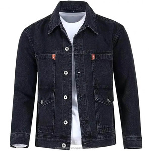 Top à la mode printemps manteau boutons automne veste manches longues couleur Pure automne Denim veste thermique hommes vestes - Product Image 3
