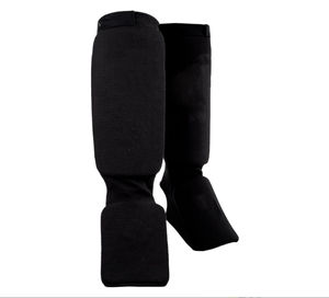 Protège-tibia d'art martial mixte personnalisé de haute qualité Protège-tibia en cuir de qualité supérieure Entraînement de boxe Protège-tibias optimaux - Product Image 5