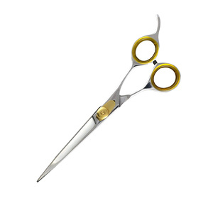 Ciseaux à poils d'animaux de compagnie à finition miroir avec lames droites et tranchantes Ciseaux de toilettage à vis réglables en acier inoxydable - Product Image 4