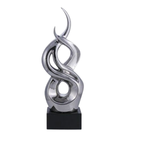 Décoration d'intérieur, ornement en zigzag finition or métallique, sculpture en métal minimaliste, objets d'art créatifs pour table - Product Image 5
