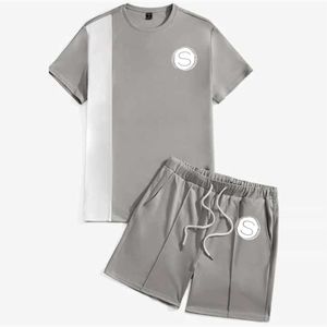 Vêtements pour hommes 13 couleurs T-shirt surdimensionné Ensemble short et t-shirt décontracté 2 pièces pour hommes - Product Image 4