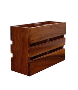 Wooden Kitchen Utensil Holder Wooden <b>Cutlery</b> Holder <b>Storage</b> Box Multipurpose Stand - Product Image 1