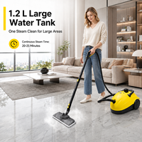 1500W 1.2L Tank 50g/min 105C Steam 25min Runtime tuyau externe interieur voiture menage balai vapeur nettoyeur de sol