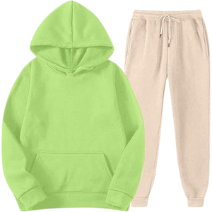 Conjunto Deportivo Premium de Felpa Lisa para Hombre, Sudadera con Capucha Suave y Pantalones Deportivos, Ropa Casual de Invierno, Venta al por Mayor de Fábrica, Personalizable OEM - Product Image 1