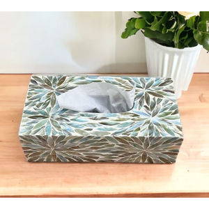 Luxury Design Home Tableware <b>Tissue</b> <b>Box</b> Prime Mother Pearl <b>Tissue</b> <b>Box</b> Floral Pattern <b>Tissue</b> <b>Box</b> for Bathroom Accessory Supplies - Product Image 2