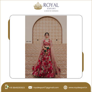 Meilleure qualité Design Unique velours belle broderie fleur travail indien mariage & fête vêtements Boutique mariée Lehenga Choli - Product Image 3