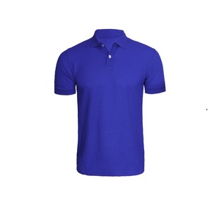 Polo de talla grande para hombre, camisa de manga corta con cuello, 100% algodón, personalizada, alta calidad, Color azul - Product Image 4
