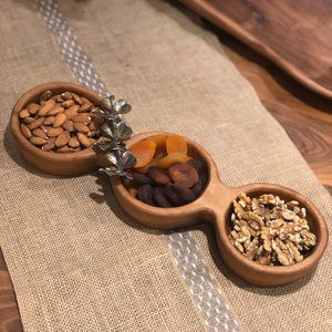 Cuenco de madera decorativo para uso en la cocina casera hecho de madera duradera con diseño rústico y superficie pulida lisa - Product Image 2