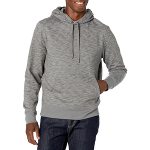 Sudadera de Algodón de Invierno de Calidad Personalizada, Sudadera Ajustada de Felpa, Sudadera Lisa Negra con Capucha y Cordón para Hombre - Product Image 1