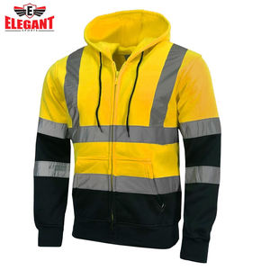 Custom Logo Reflective Safety Hoodies Men <b>Clothing</b> Street Wear Oversize Reflective Hi Visibility Safety Hoodies - Product Image 6