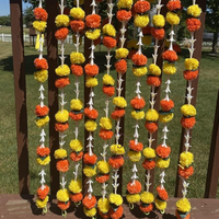 Nouvel Arrivage : Décorations Florales Artisanales de Marigold et Rose avec Tube pour la Maison, les Mariages, les Fêtes et la Décoration Mehendi