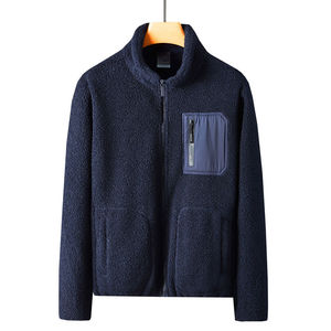 Veste en polaire ample et décontractée pour femme, taille plus, hiver, chaude, logo sur le devant, coupe-vent, sherpa, avec fermeture éclair, pour homme - Product Image 4