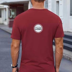 Camiseta de manga corta ajustada para entrenamiento de gimnasio para hombre, Camiseta de algodón y poliéster, camisetas con logotipo personalizado - Product Image 6