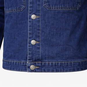 Chaqueta vaquera azul premium, chaqueta utilitaria con botones, chaqueta vaquera de trabajo con múltiples bolsillos, OEM, personalizada, al por mayor - Product Image 5