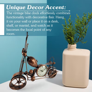 Reloj de bicicleta hecho a mano rústico Vintage modelo de tamaño de mesa reloj de escritorio de trabajo de bicicleta de Metal reloj de decoración del hogar. by Calvin artesanía - Product Image 5