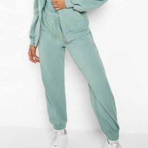 Ensemble de survêtement personnalisé pour femmes Survêtement vert à broderie dégradée Survêtement à capuche Costumes de sport zippés Survêtement dans le sport - Product Image 5