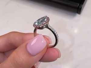 Anillo de Diamante Cultivado en Laboratorio de Corte Pera de 1.21 Quilates, Color Azul, Diseño Clásico Solitario de Oro Sólido de 10 Quilates, Joyería para Regalo de Compromiso o Fiesta para Mujer - Product Image 5