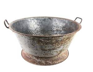 Bol de service galvanisé de qualité supérieure pour une utilisation intérieure et extérieure avec un charme rustique attrayant et un savoir-faire en métal solide - Product Image 5