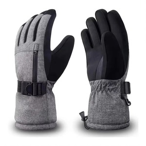 Guantes de esquí de invierno Impermeables Resistentes a la nieve Cuero con aislamiento térmico Thinsulate Pantalla táctil Compatible Diseño táctico - Product Image 1