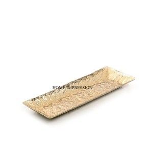 Plateau à chocolat en aluminium plaqué or exclusif, poli, durable, résistant à la chaleur, pour contenir divers bonbons pour mariage - Product Image 3