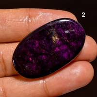 Purpurite batu permata ungu Cabochon Api Indah datar belakang Flashy batu purite untuk membuat perhiasan digunakan dengan harga grosir