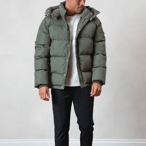 Chaqueta de Invierno de Algodón con Logotipo Personalizado al por Mayor, Chaqueta de Burbuja para Hombre, Chaqueta Acolchada de Gran Tamaño para Exteriores - Product Image 2