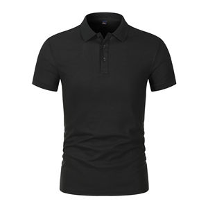 Nueva colección de verano para hombre, informal de talla grande para Polo, camisetas de manga corta con cuello, Top de empalme básico suelto transpirable a la moda - Product Image 2