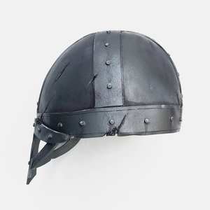 Casco de cuerno vikingo medieval temprano Casco de disfraz griego usable con forro de cuero para cuchillos de camping - Product Image 4