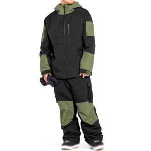 Veste de ski et de snowboard pour homme grande taille, personnalisée, imperméable, coupe-vent, en polaire isolante, avec fermeture éclair intégrale et capuche - Product Image 6