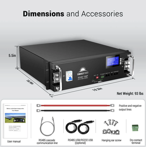 OFERTA MUNDIAL Batería de Litio LiFePO4 de 48V 100AH para Rack de Servidores SG48100P, Baterías Industriales de Alta Potencia - Product Image 2
