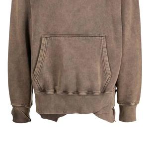 เสื้อฮู้ดซักด้วยกรดสำหรับผู้ชายทำจากผ้าฝ้ายผสมวัสดุแบบปรับแต่งได้และให้ความรู้สึกคุณภาพสูง - Product Image 2