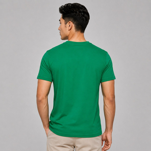 100% Cotton Solid Blank <b>White</b> Men's <b>V</b> <b>Neck</b> <b>T</b>-<b>Shirt</b> Regular Fit Custom Made Eco-Friendly Quick Dry Knitted Breathable - Product Image 3