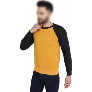 Custom 2024 Crew Neck Contrast Sleeve <b>Men's</b> Plain Sweatshirts Yellow Long Sleeve for <b>Men</b> Sweat <b>Shirt</b> Fancy <b>Men</b> Casual Wear <b>Shirt</b> - Product Image 5