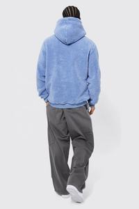 Vente en gros OEM Teddy Sweats à capuche unisexe respirant de haute qualité surdimensionné sweats à capuche unisexe avec logo de marque personnalisé et design - Product Image 3