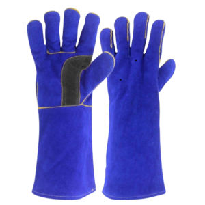 Gants de soudage durables en cuir de vachette fendu Protection robuste de la main de la paume de hockey pour les soudeurs Gants de sécurité - Product Image 5