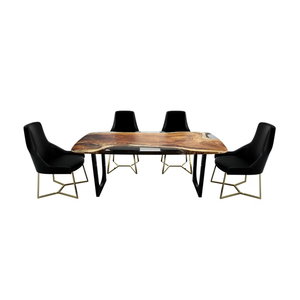 Lineage Epoxy Best Quality Dining <b>Table</b> Expertly designed dining <b>table</b> for dining food crafted from solid wood - Product Image 3