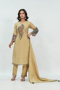 Último Diseño de Salwar Kameez de Seda Jacquard Banarasi con Dupatta, Creación Neeta, Secado Rápido, Corte Regular, Alta Demanda, Exclusivo, Hecho a Mano - Product Image 4