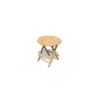 Table de pique-nique ronde pliable en teck massif moderne pour l'extérieur, le camping, la randonnée, la restauration, l'hôtellerie et la cuisine extérieure (vente en gros)