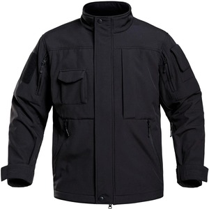 Chaqueta de invierno de concha blanda de alta calidad para hombre, abrigo de bombardero de vuelo impermeable con material fino de lona - Product Image 1