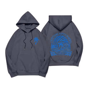 Sweat-shirts à capuche pour hommes en coton 100% 330 GSM, imprimés personnalisés, écologiques, surdimensionnés, manches régulières, respirants, pour l'automne - Product Image 3