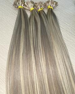 8-32 pouces pointe plate cheveux humains vietnamiens double cheveux humains dessinés extensions de cheveux colorés - Product Image 3