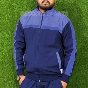 Ensemble de survêtement décontracté pour hommes, fermeture éclair, 2 pièces, jogging, cordon élastique, écologique, 100% coton, hiver - Product Image 1