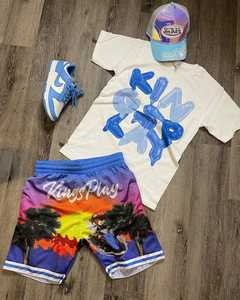 Nuevo estilo personalizado Casual hombres pantalones cortos conjuntos de dos piezas hombres corto gimnasio verano conjunto transpirable verano gran oferta hombres ropa conjuntos cortos - Product Image 5